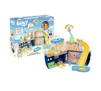 Bluey Cruise Ship Playset, Features 5 Play Areas, Water Slide, Rock Wall, Speedboat & Parasail, Includes 15+ Accessories, Sticker Sheet, & Exclusive Bingo Figures