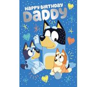 Bluey Daddy Birthday Card, Cute Bluey Birthday Greeting Card for Dad
