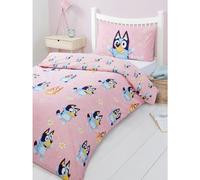 dreamtex Bluey Daisy Junior Reversible Bedding Set Duvet Cover and Pillowcase for Kids Bedroom (JR3-BLU-DSY-12)