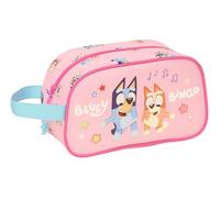 BLUEY Dance Children's Toiletry Bag, Medium with Handle, Children's Toiletry Bag, Adaptable to Cart, Easy Cleaning, Convenient and Versatile, Quality and Resilience, 26 x 12 x 15 cm