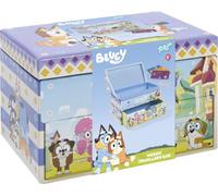 Bluey Diamond Painting Jewellery Box - 2 Pull Out Compartments & Glue | Purple, blue, gold and silver, space for rings, necklaces, hair clips and small treasures, creative decoration and display