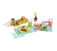 BLUEY - Dine In with Bluey Wooden Toy Set - 32-Piece Role-Play Kit Age 3+ with Magic Asparagus, Plates & Utensils - Imaginative Pretend Play for Kids - FSC Certified, Ages 3+