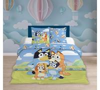 Bluey Double Bedding Set, Reversible Duvet Cover 200 x 200 cm + 2 Pillowcases 65 x 65 cm, Polycotton