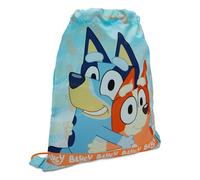 Bluey Drawstring Bag Kids PE Kit Gym Swim Sack Boys & Girls Childrens School Trainer School Backpack - Blue
