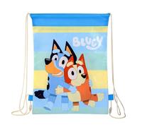 Bluey Drawstring School Bag - Kids PE Swimming Bags Pull String Closure Waterproof Carry Bag For Children Bluey Character Theme Draw String