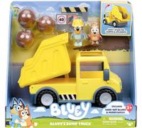 Bluey Dump Truck, With Load and Unload Feature, Get Some Work Done With Exclusive Hard-Hat and Muddy Bingo,