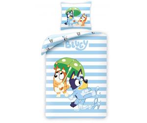Bluey Duvet Cover Bedding Set Single Bingo Reversible Stripe Boys Girls EU Size