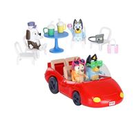 Bluey Escape Convertible Toy Car, 4 Figures & 9 Accessories