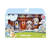 Bluey & Family, Chloe, Rusty & Calypso School 4 Figure Pack Official Collectable Articulated Character Action Figures 2.5 Inches Toys