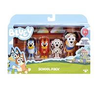 Bluey & Family, Chloe, Rusty & Calypso School 4 Figure Pack Official Collectable Articulated Character Action Figures 2.5 Inches Toys