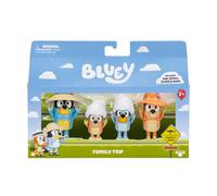 Bluey Family Trip 4-Pack Figure Set New Kids Childrens Toy
