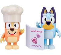 Bluey Fancy Restaurant Figure 2-Pack, 2.5 inch articulated Figures with accessor