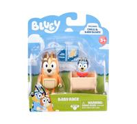 Bluey Figure 2 Pack Baby Race | 2 Figure Pack with Chilli and Baby with Accessories