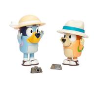 Bluey Figure 2-Pack - On Holiday, 2.5 Inch Figures with Accessories, Kids Can Recreate Their Favorite Moments from The Episode, Figures Include Removeable Hats