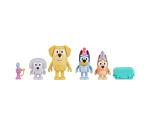 Bluey Figure 4-Pack, Pass The Parcel 2.5-3 inch, Bingo, Lucky's Dad an