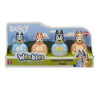 Weebles Wobble Preschool Figures Bluey Family 4 Pack Bluey, Bingo, Chilli and Bandit