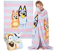 Bluey Fleece Bed Blanket for Kids Super Soft Blanket Fleece Throws 59 x 51 Inches Warm Sofa Bed Throw, Gifts for Kids