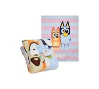 Bluey Fleece Bed Blanket for Kids Super Soft Blanket Fleece Throws 150 x 130cm Warm Sofa Bed Throw, Gifts for Kids