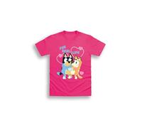 Bluey Fuchsia Pink T-Shirt for Women - for Real Life Design (Sizes S-XL) (UK, Alpha, S, Regular, Regular, Standard, Fuchsia)