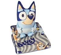 Bluey Fun Hugger Pillow and Throw Blanket Set - 11 inch Character Plush with 40x50 inch Soft Fleece Blanket - Cozy for Kids, Girls, Boys, Travel, Nap Time