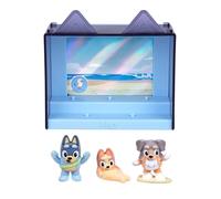 Bluey Fuzzies Episode Pack: The Beach. With 3 Specially Flocked Collectible Mini-Figures (Incl. 1 Exclusive), Display Case, Trading Card, and Collector's Guide. 80 to Collect in Series 1!