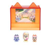 Bluey Fuzzies Episode Pack: The Sign, 3 Flocked Mini-Figures | Includes exclusive figure, display case, trading card & guide; 50 to collect in Series 1, kids toys
