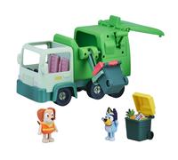 Bluey Garbage Truck Vehicle Playset With Two 2.5"-3" Official Collectable Character Action Figures With The Bin Man And 2 Rubbish Bin Accessories