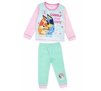 Bluey, Girls 2 Piece Pyjamas Set 'Cuddly and Cute', Pink/Blue, Age 4-5 Years