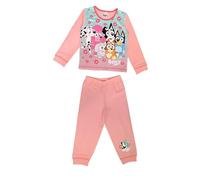 Bluey, Girls 2 Piece Pyjamas Set featuring, Bingo, Chloe, Mackenzie, Lila and Coco, Pink, Age 18-24 Months