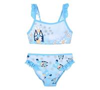 Bluey Girls' Bikini, Bingo Design, Two Piece Swimsuit, Children's Swimming Costume, Sizes 3 to 6 Years, blue, 4 Years