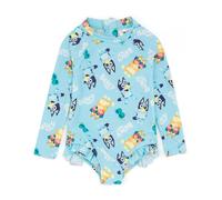 Bluey Girls Blue All Over Print 1 Piece Swimming Costume - 4-5 Years