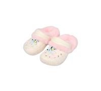 Bluey Girls Clogs - Kids Fur Lined Slippers with Back Strap - Comfortable Indoor Shoes or Outdoor Footwear for Children (Off White UK 7-EU24)