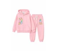Bluey, Girls Hooded Tracksuit, Hoodie & Trousers, Light Pink, Age 12 Months - 6 Years