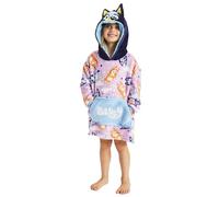 Bluey Girls Hoodie Oversized Fleece Hoody (Bluey - Lilac, 4-6 Years)