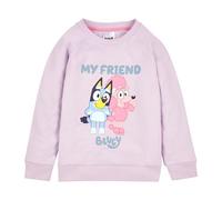 Bluey Girls Jumper, Crew Neck Pink Sweatshirt for Girls