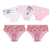 Bluey Girls Knickers, Comfy Breathable Cotton Underwear for Kids - Pack of 5 (4-5 Years, Pink/White)
