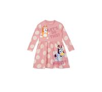 Bluey Girl's Long Sleeve Dress in Pink | Size: 3-4 Years Bluey Pink 3-4 Years