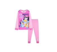 Bluey Girl's Pyjama Set in Pink | Size: 3-4 Years Bluey Pink 3-4 Years