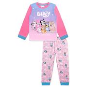 Bluey Girls Pyjamas Set - Soft Cotton Pjs Sleepwear Set - Official Bingo Merchandise - Ages 2-3 to 7-8 Years (7-8 Years) Pink
