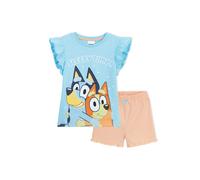 Bluey Girl's Short Pyjama PJ 2 Piece Nightwear Sleepwear | Size: 5-6 Years Bluey Multicolor 5-6 Years