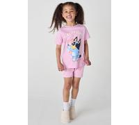 Bluey Girl's Short Pyjama Set in Pink | Size: 3-4 Years Bluey Pink 3-4 Years