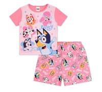 Bluey Girls Short Pyjamas Set Spring Summer Nightwear Pjs Kids Sleepwear Ages 2-8 Years Old (5-6) Pink