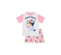 Bluey Girl's Short Sleeve Pyjamas in Pink | Size: 4-5 Years Bluey Pink 4-5 Years