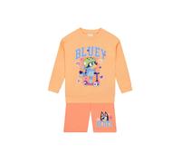 Bluey Girl's Sweatshirt & Shorts Set in Orange | Size: 9-10 Years Bluey Orange 9-10 Years