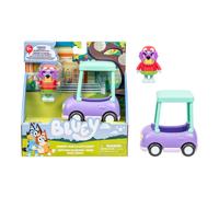 Bluey Hit The Road And Her Friends In This Cute Little Vehicle! Ride Along In Grannies Car with Janet, This Vehicle Fits One 6-7.6 CM Articulated Janet Figure Inside