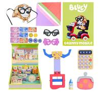 Bluey Granny Mobile Roleplay Toy Set, 37-Piece Wooden Pretend Play, Age 3+ | Wooden Pretend Play Toy, Dress-Up Accessories, Shopping & Imaginative Play, Book Storage, For Boys & Girls