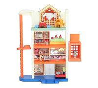 Bluey Hammerbarn Shopping Playset, 4 Level, 22" Tall Playset With Working Lift and Trolley Return, Including Lights and 45+ Sounds
