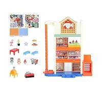 Bluey Hammerbarn Shopping Playset Age 3+, 4 Level, 22" Tall Playset With Working Lift and Trolley Return, Including Lights and 45+ Sounds