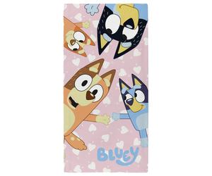 Bluey Hearts Beach Towel - Pink