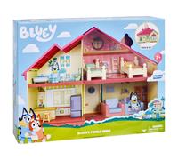 Bluey Heeler Family Home Play Set: 1 Official Collectable Action Figure, Large Playhouse Playset 4 Rooms, Furniture Accessories and Pull Down Patio